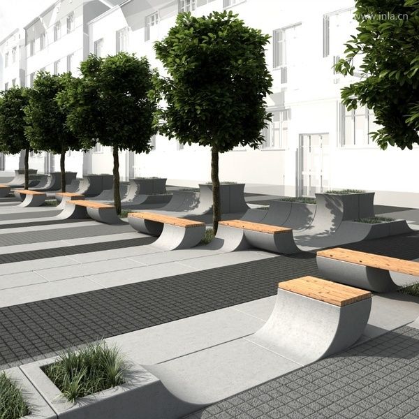 創意座椅樹池設計意向圖 景觀前線 訪問www.inla.cn下載高清